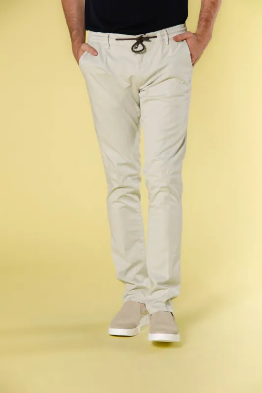 Milano Jogger men's chino jogger in cotton and tencel extra slim sold by Mason's