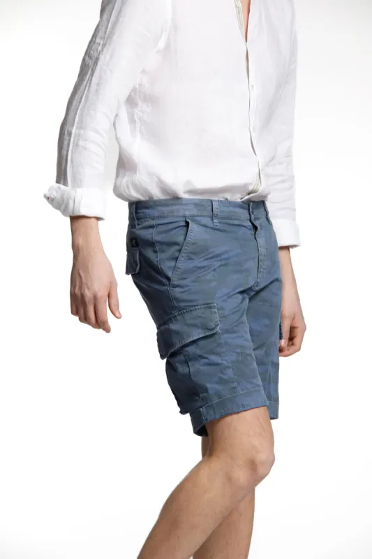 Chile man cargo bermuda in cotton with camouflage pattern regular ① sold by Mason's