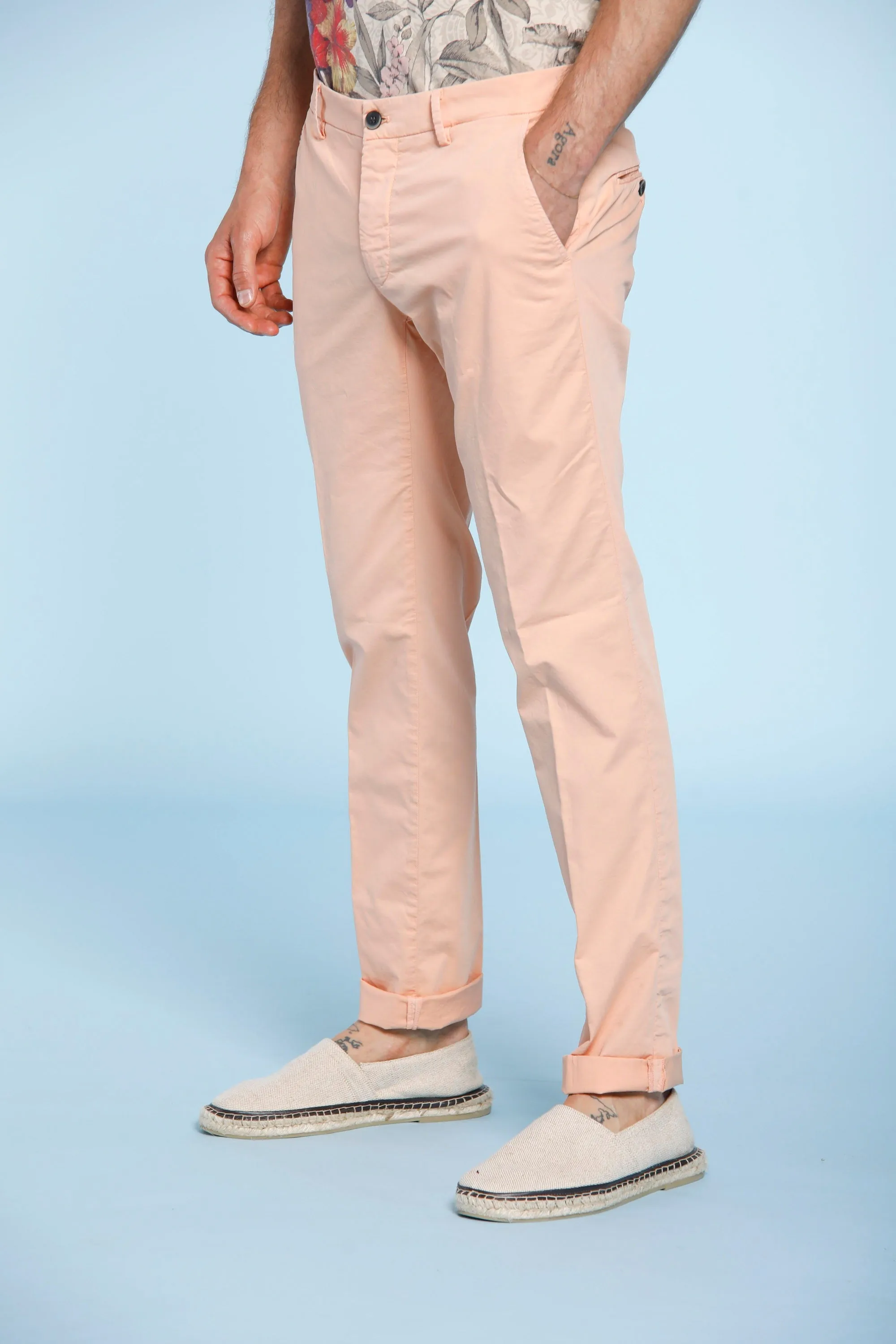 Milano Style man chino pants in stretch gabardine extra slim ① sold by Mason's product image thumbnail 3