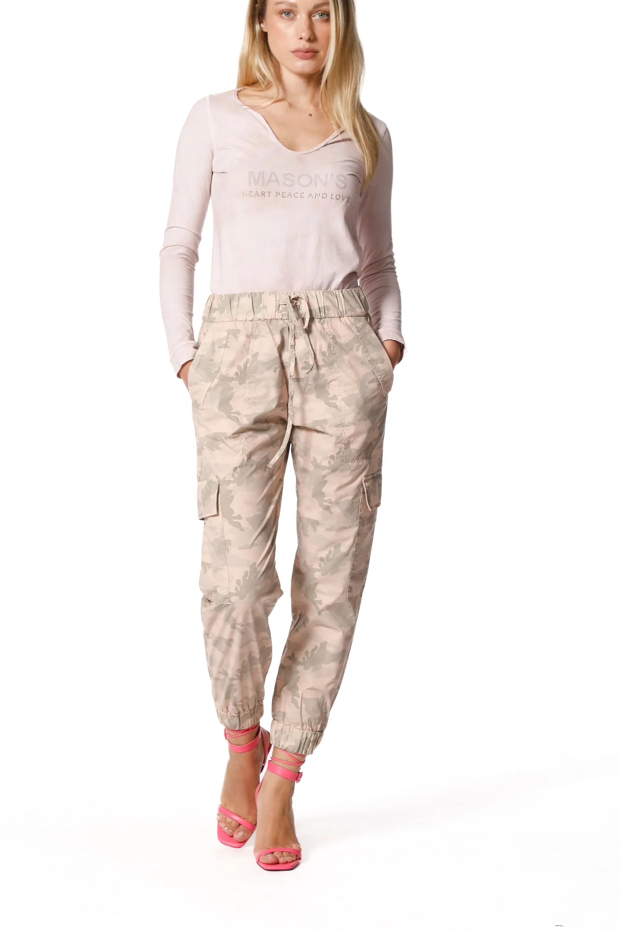 Longbeach woman t-shirt with long sleeves in cotton with studs sold by Mason's product image thumbnail 2