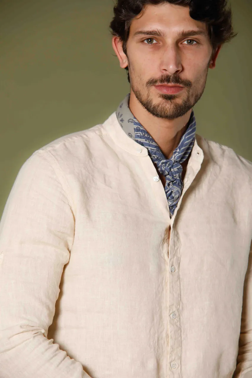 Porto men's long sleeve shirt in linen regular sold by Mason's product image thumbnail 3