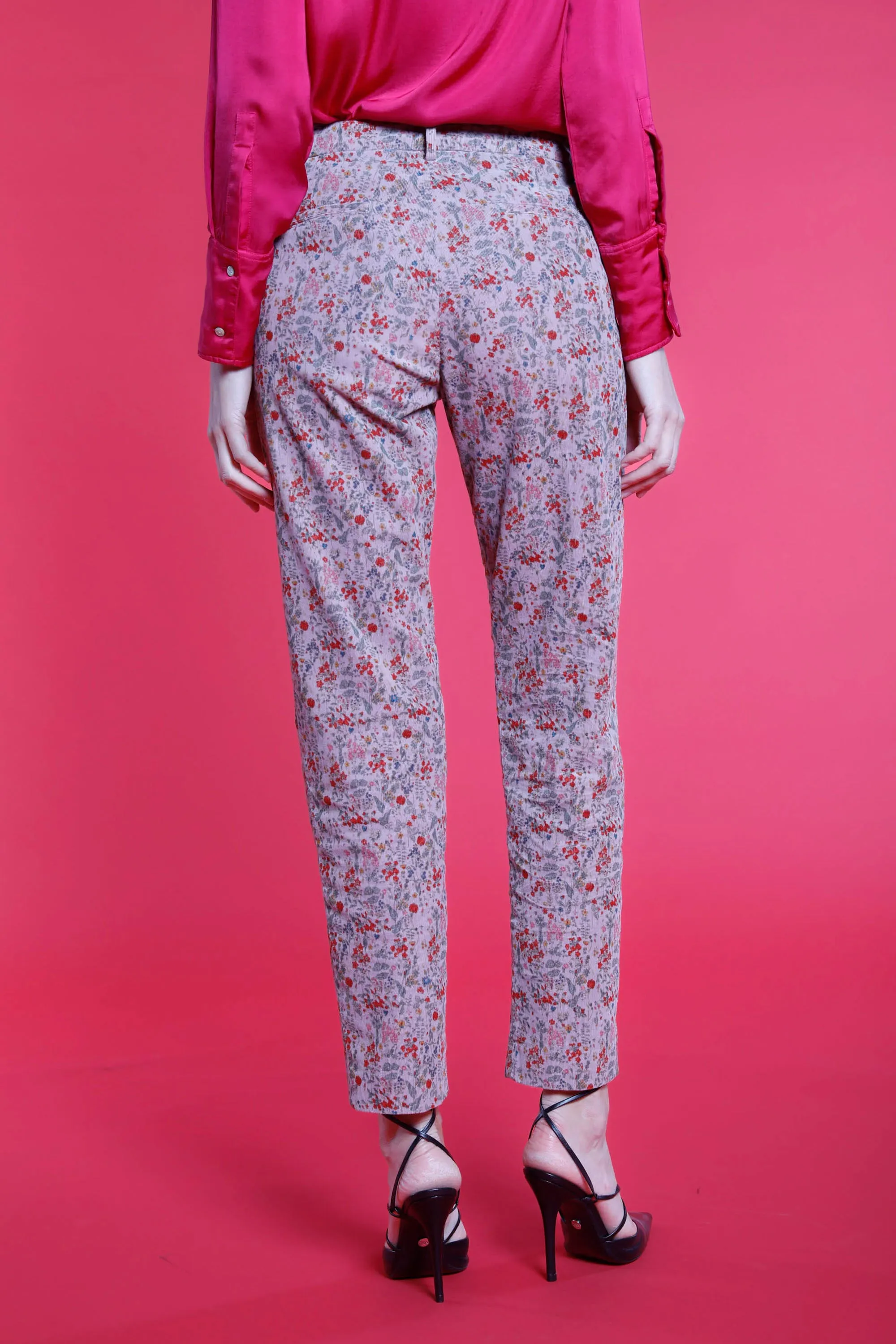 New York woman velvet floral pattern chino pants regular sold by Mason's product image thumbnail 4