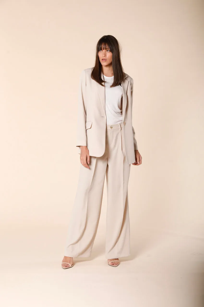 Irene women's long blazer with one button in technical fabric sold by Mason's product image thumbnail 3