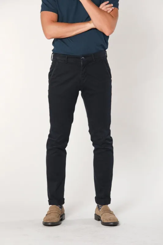 Torino Style man gabardine and cotton modal stretch chino pants slim sold by Mason's