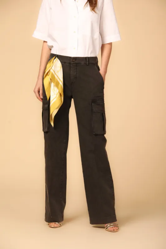 Victoria women's cargo pants in gabardine straight  sold by Mason's