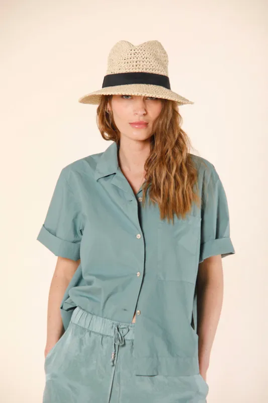 Florida woman's short sleeve shirt  in popeline sold by Mason's