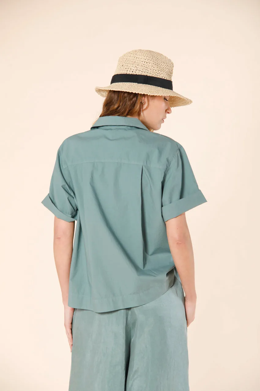 Florida woman's short sleeve shirt in popeline sold by Mason's product image thumbnail 5