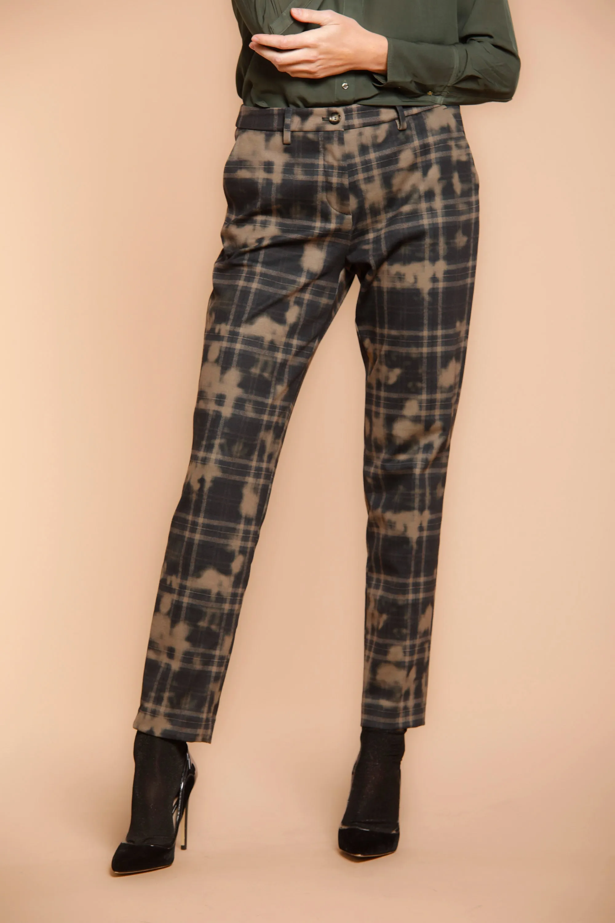 New York woman chino pants in jersey square pattern regular sold by Mason's