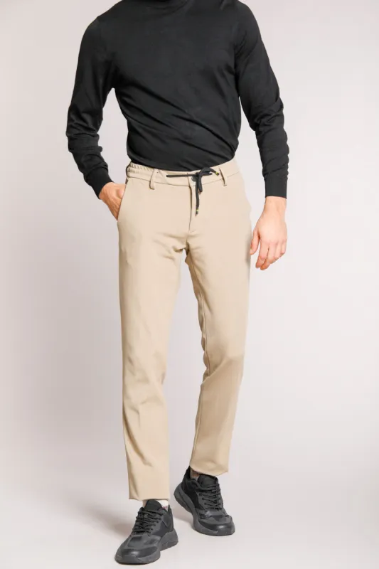 Milano Jogger man chino pants in technical jersey extra slim sold by Mason's