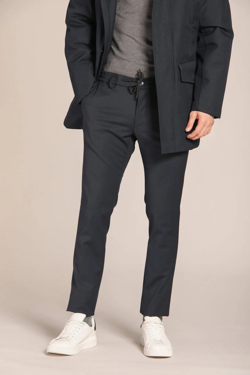 Milano Jogger men's chino pants in wool with extra slim fit sold by Mason's