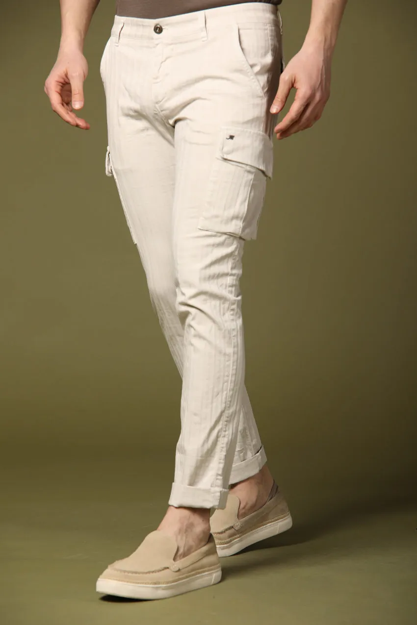 Chile men's cargo pants in cotton resca 3D extra slim sold by Mason's product image thumbnail 3