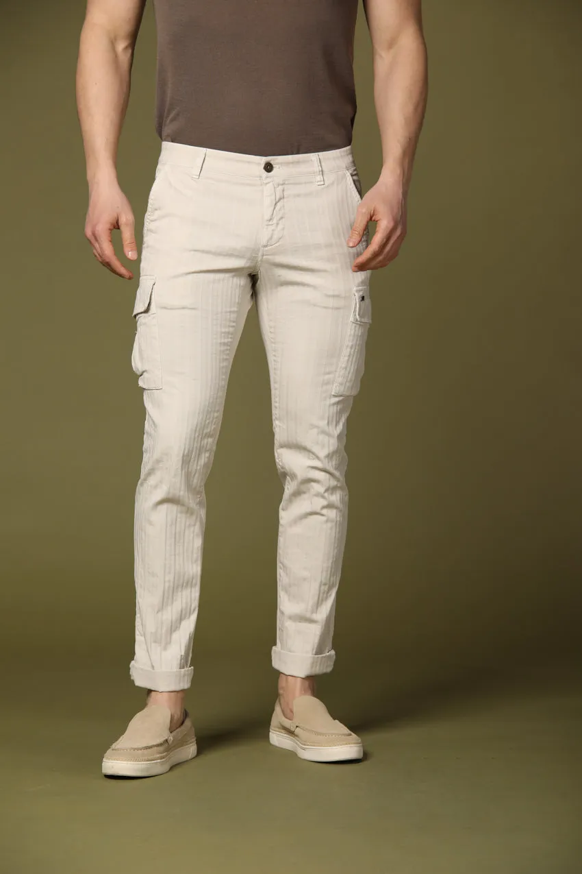 Chile men's cargo pants in cotton resca 3D extra slim sold by Mason's