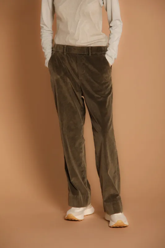 New York Cozy Straight  women's chino pants in velvet corduroy straight fit sold by Mason's