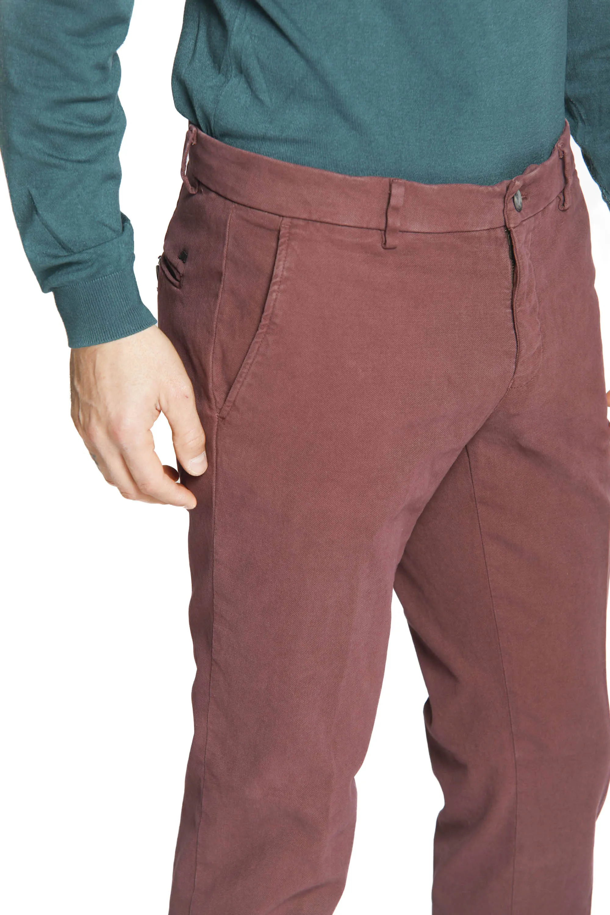 Milano Style man chino pant in gabardine and cotton modal stretch extra slim sold by Mason's product image thumbnail 3