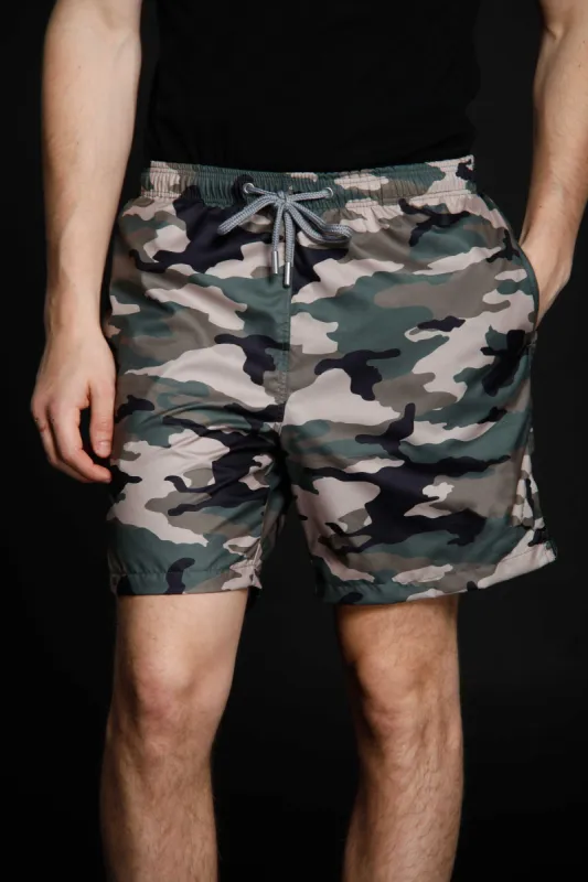 Versilia Beach Chinos man swimming trunks Logo edition in polyester sold by Mason's