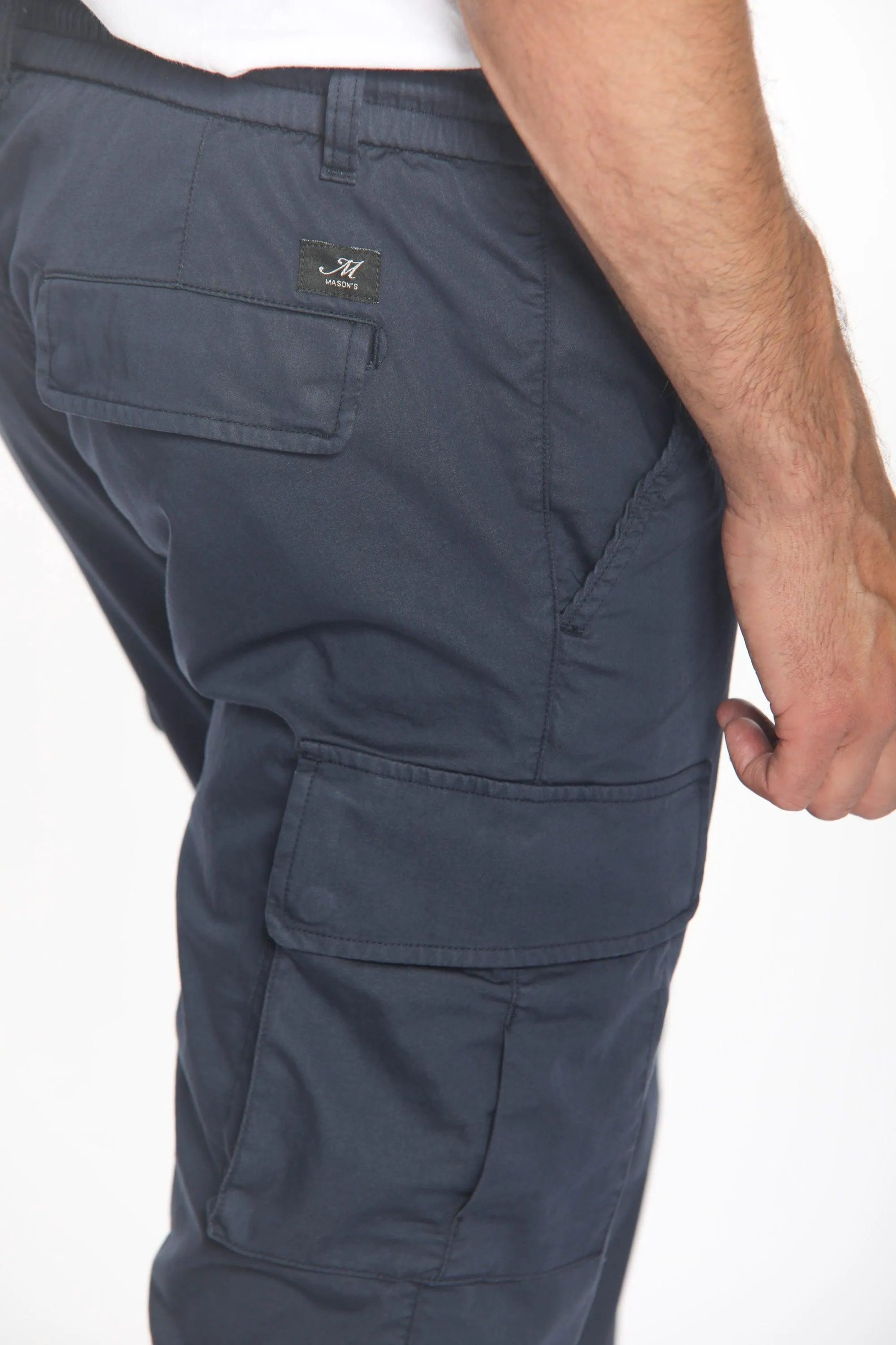 Chile Jogger Travel man cargo jogger in techno stretch satin extra slim sold by Mason's product image thumbnail 3