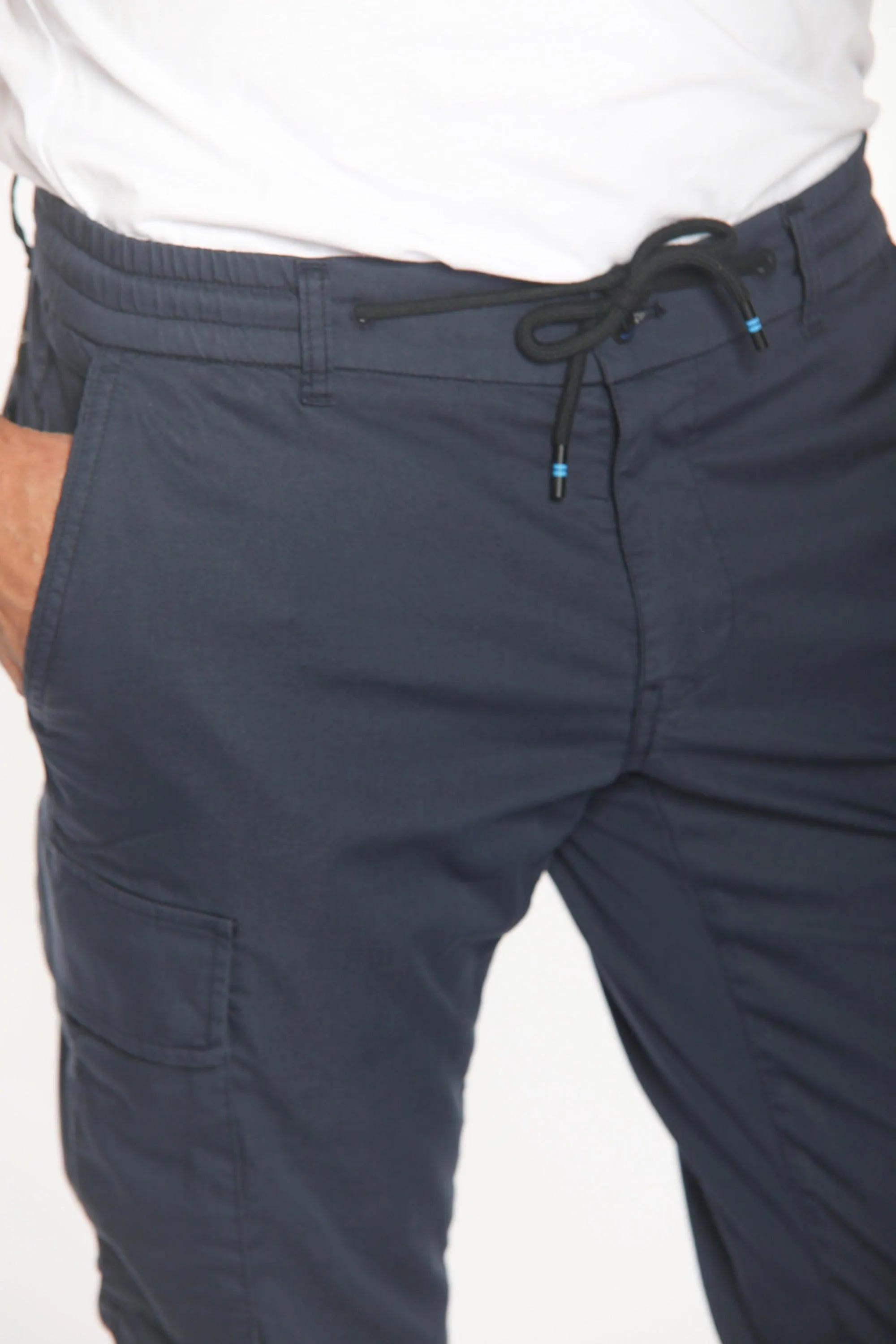 Chile Jogger Travel man cargo jogger in techno stretch satin extra slim sold by Mason's product image thumbnail 4