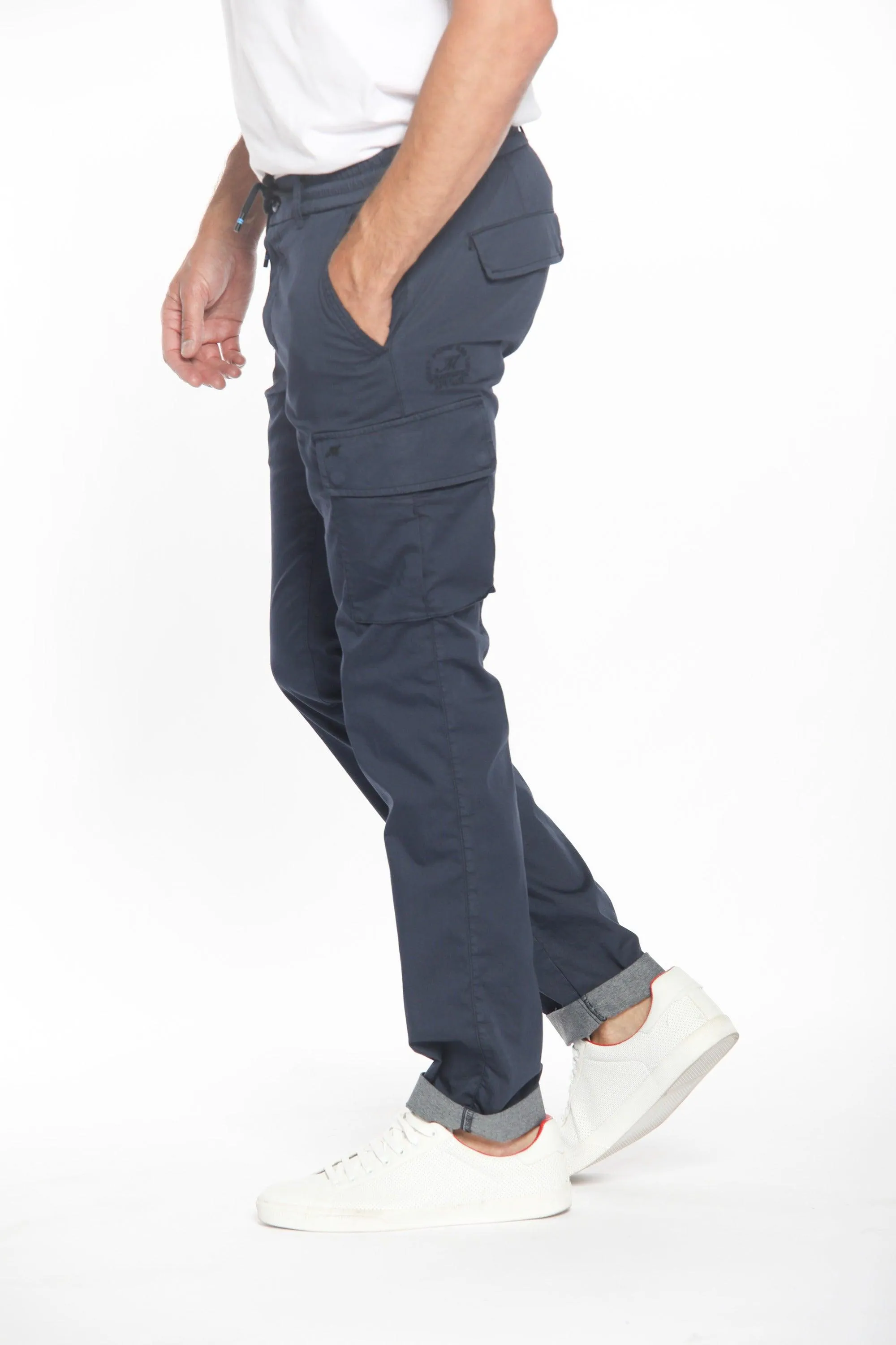Chile Jogger Travel man cargo jogger in techno stretch satin extra slim sold by Mason's product image thumbnail 2