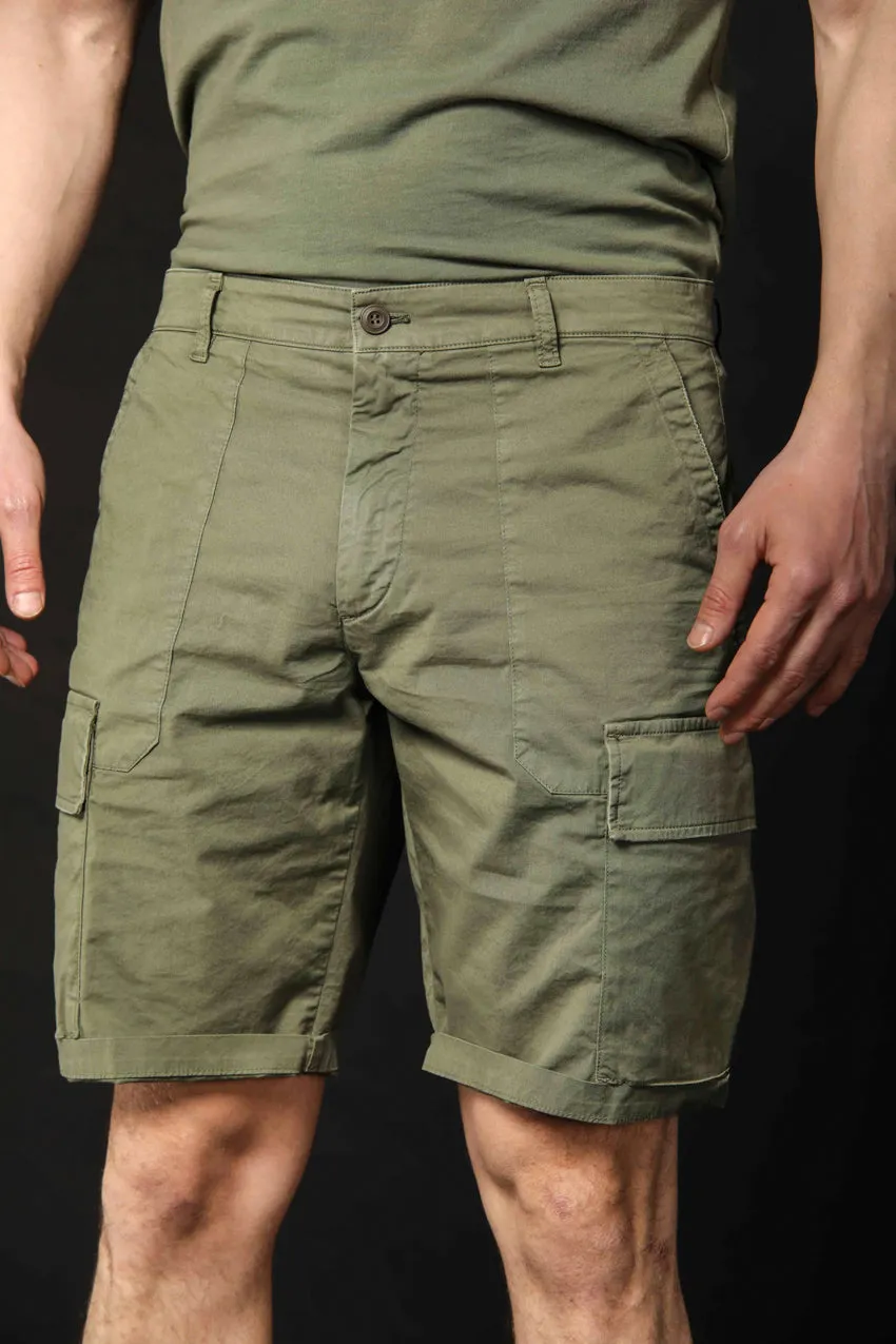 Havana men's cargo bermuda limited edition in stretch cotton carrot fit ① sold by Mason's