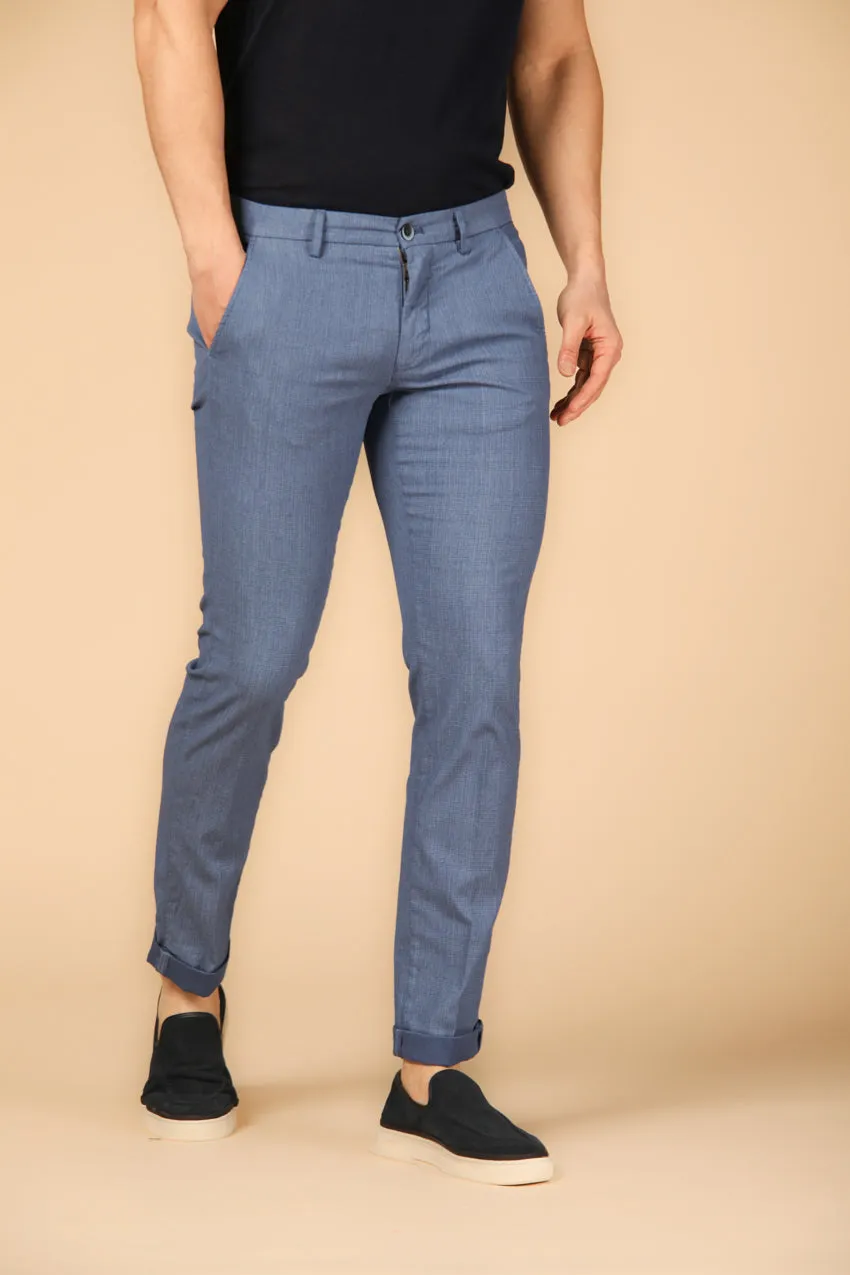 Torino Style men's chino pants in cotton with faded wales print slim sold by Mason's