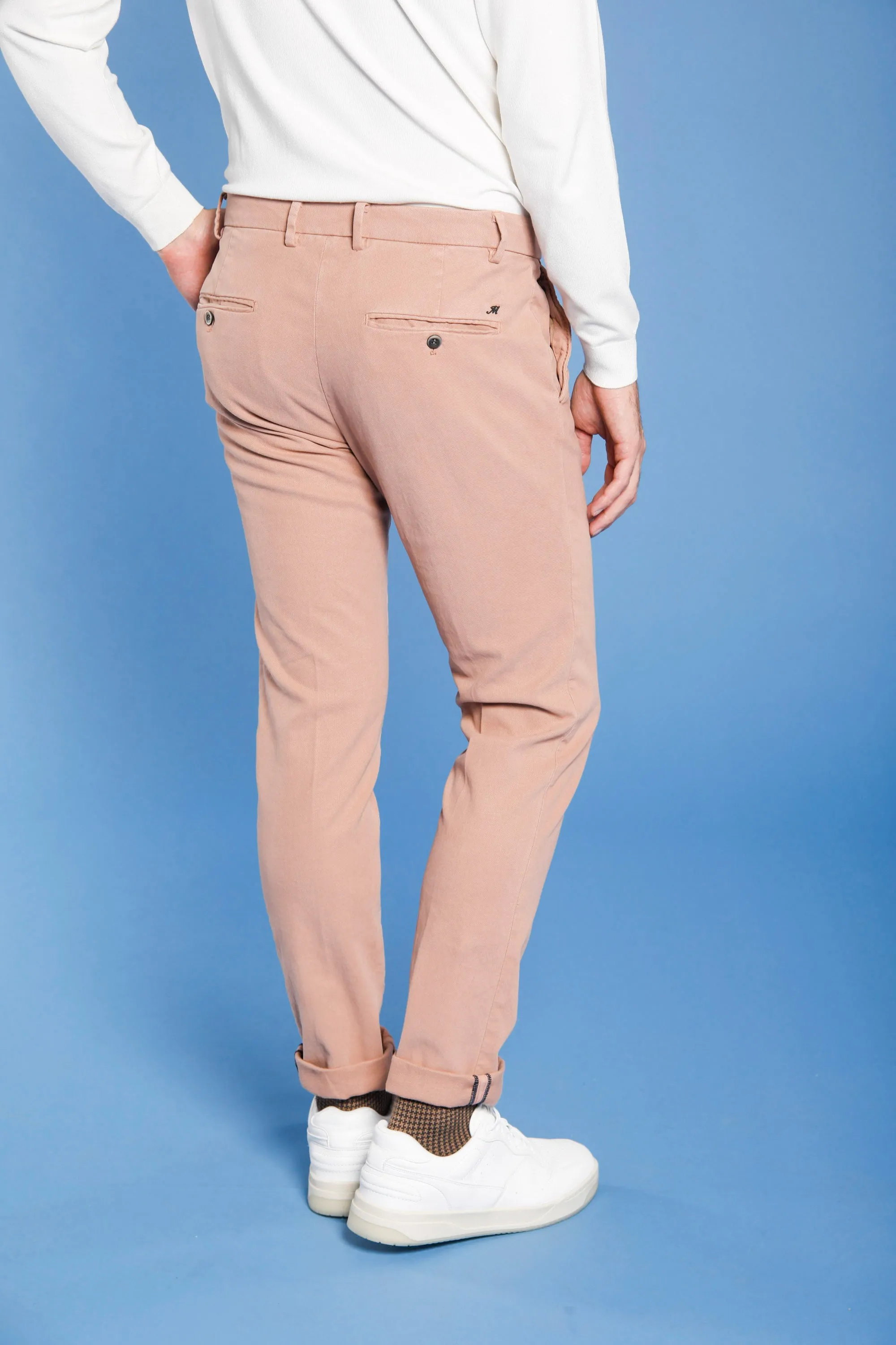 Milano Style man chino pant in gabardine and cotton modal stretch extra slim sold by Mason's product image thumbnail 5