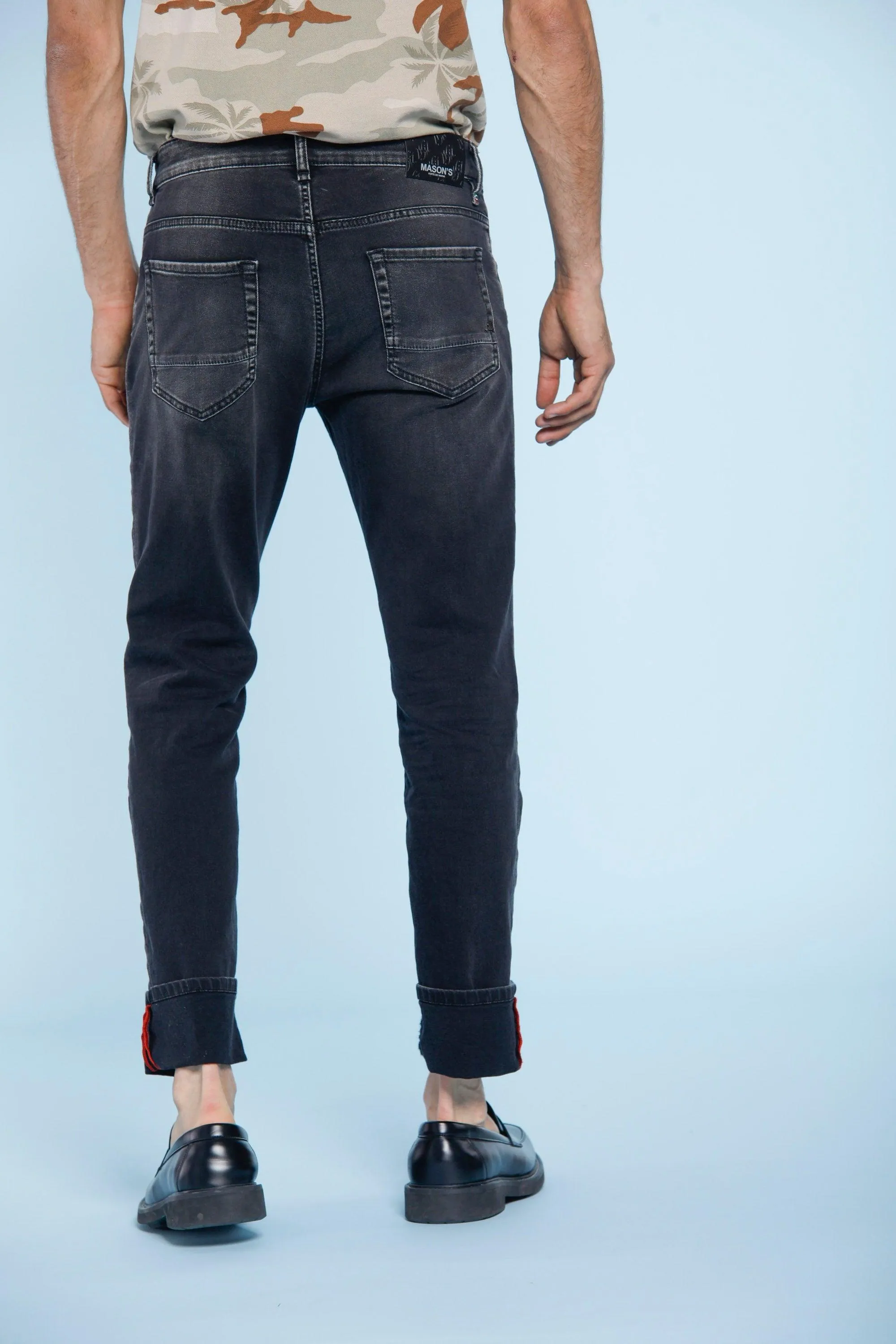 Harris man 5-pocket pants in black denim slim sold by Mason's product image thumbnail 3