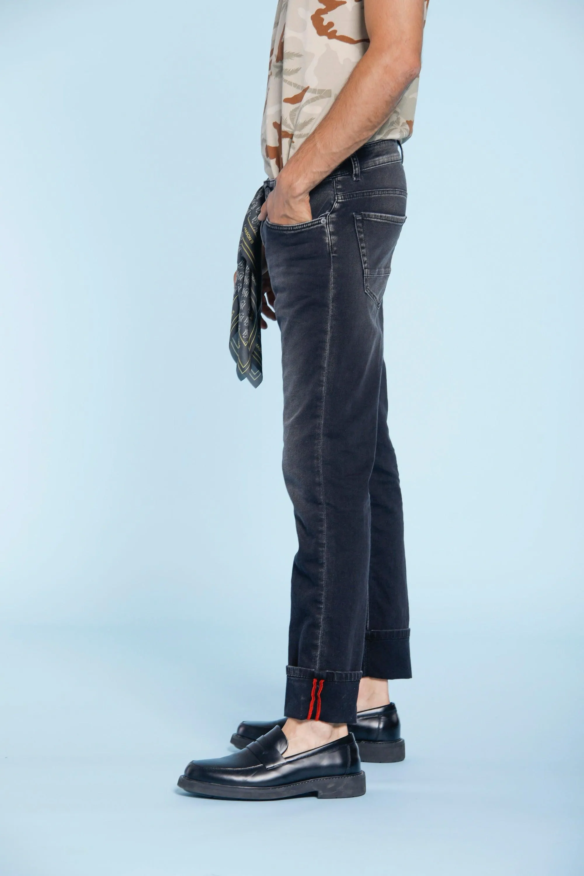 Harris man 5-pocket pants in black denim slim sold by Mason's product image thumbnail 4