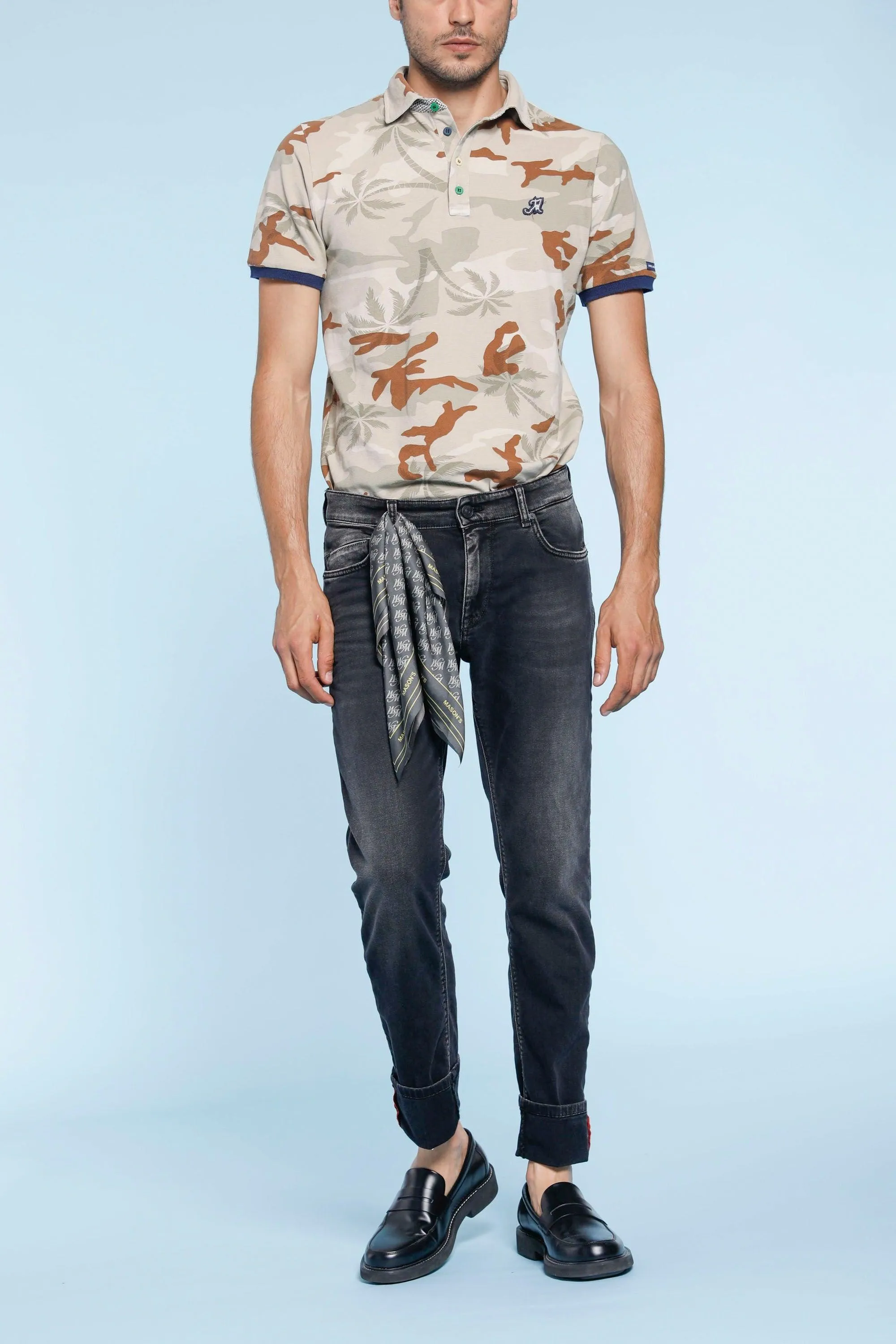 Harris man 5-pocket pants in black denim slim sold by Mason's product image thumbnail 2