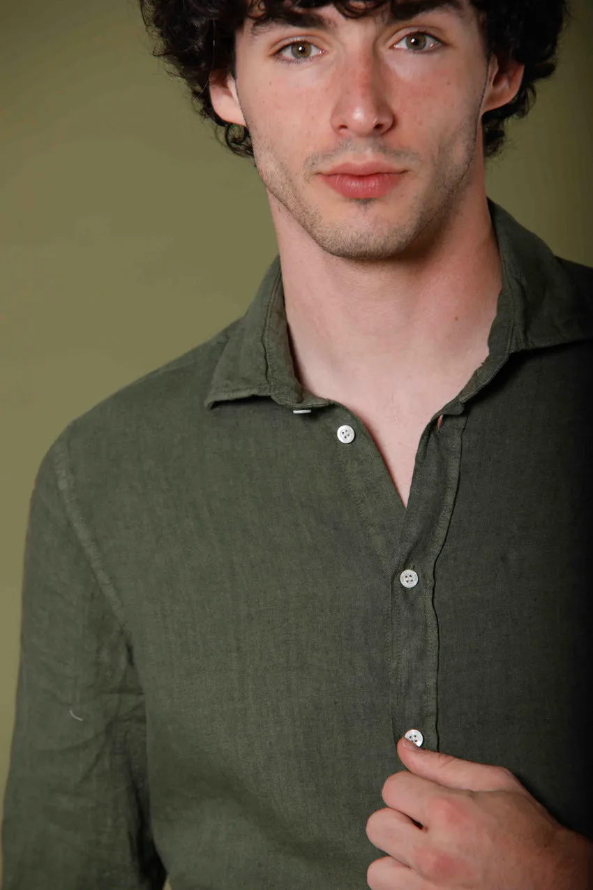 Torino men's long sleeve shirt linen regular fit sold by Mason's product image thumbnail 3