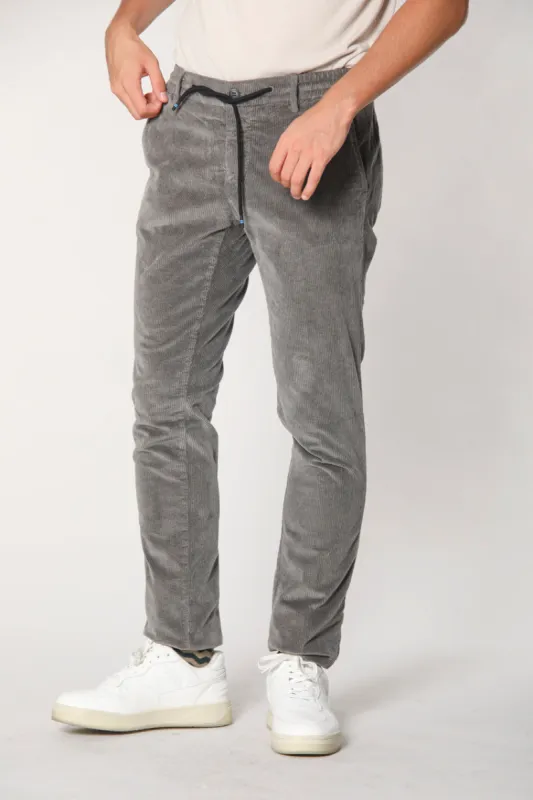 Milano Jogger man velvet chino pants 500 stripes extra slim sold by Mason's