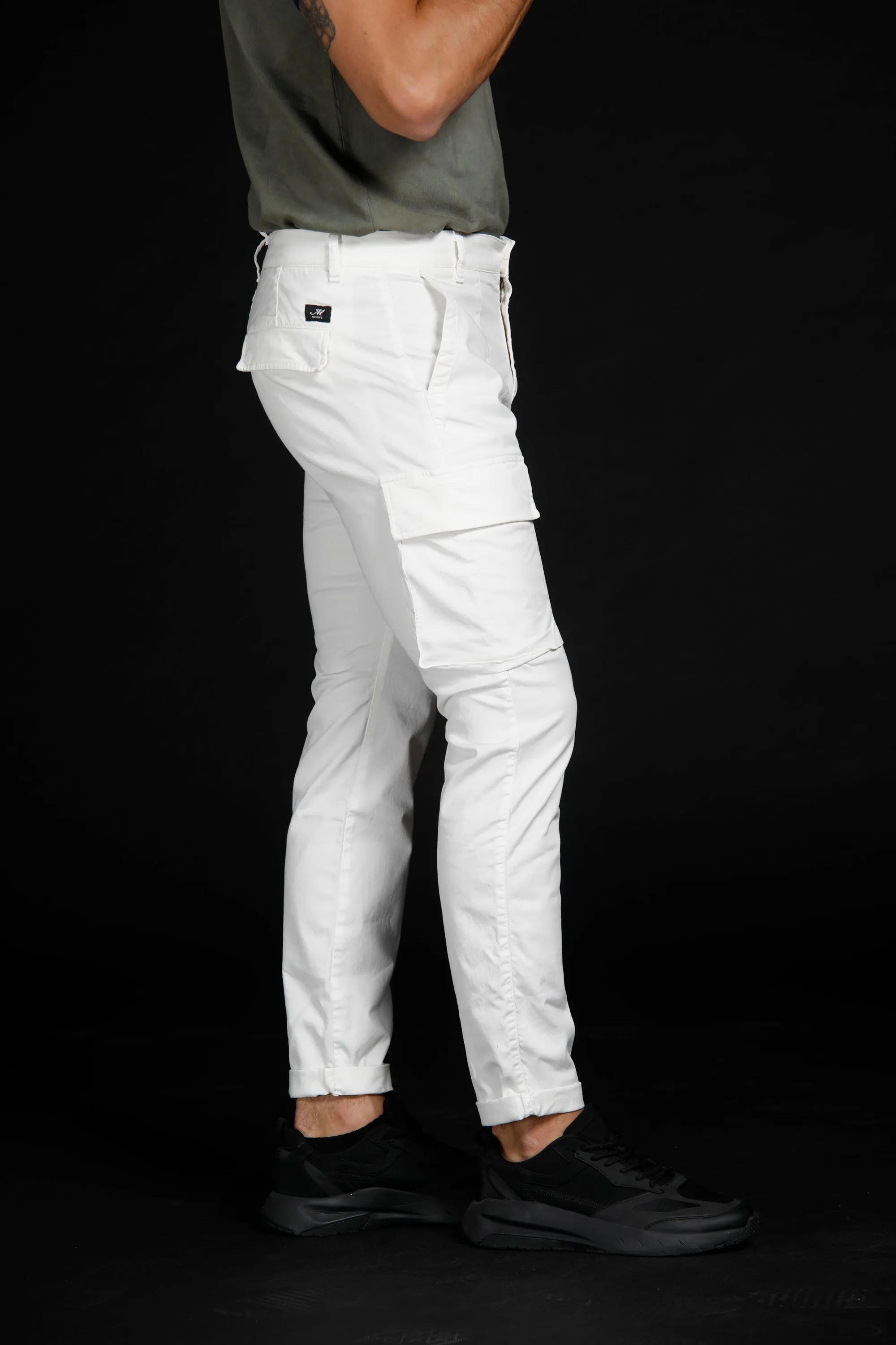 Havana limited edition man cargo pants in cotton and tencel carrot ① sold by Mason's product image thumbnail 4