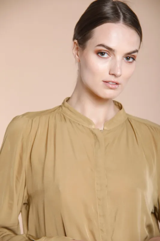 Adele City woman viscose shirt with mandarin collar sold by Mason's