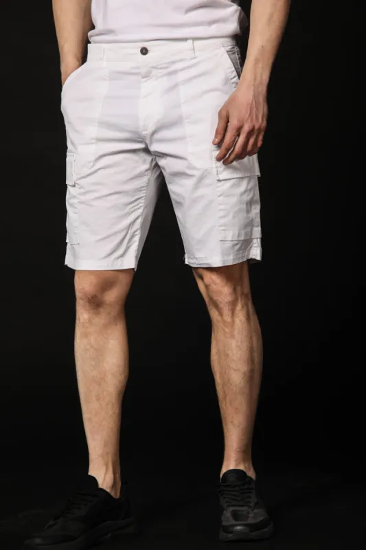 Havana men's cargo bermuda limited edition in stretch cotton  carrot fit ① sold by Mason's