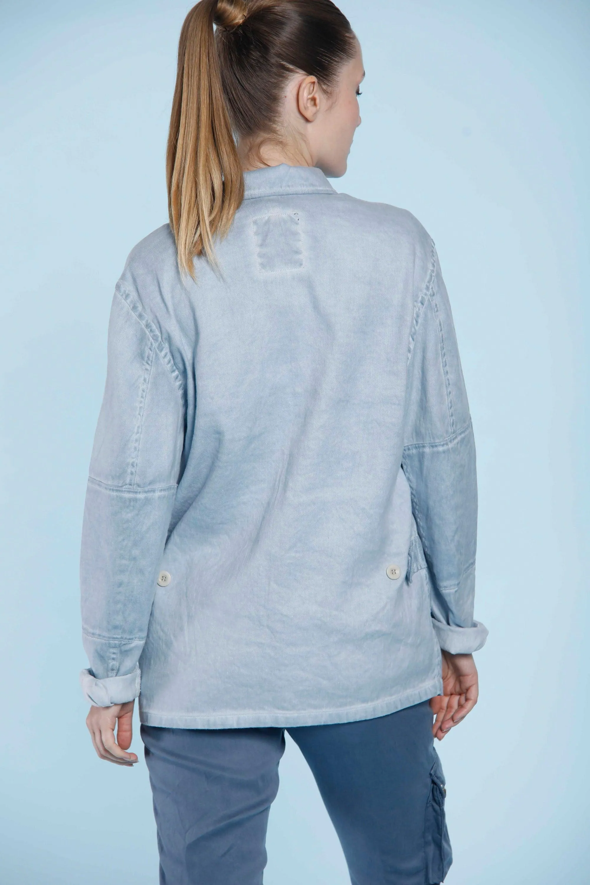 Flyshirt woman overshirt in linen and cotton Icon Washes sold by Mason's product image thumbnail 4