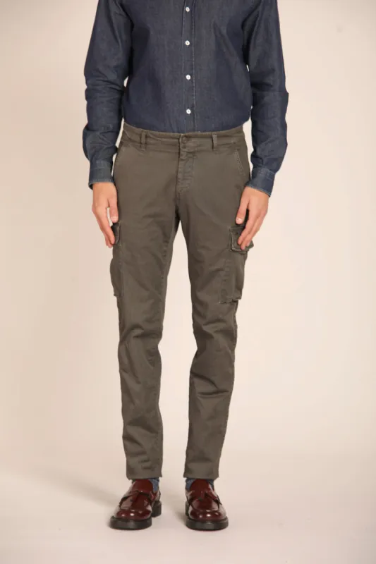 Chile men's cargo pants in gabardine extra slim fit ① sold by Mason's