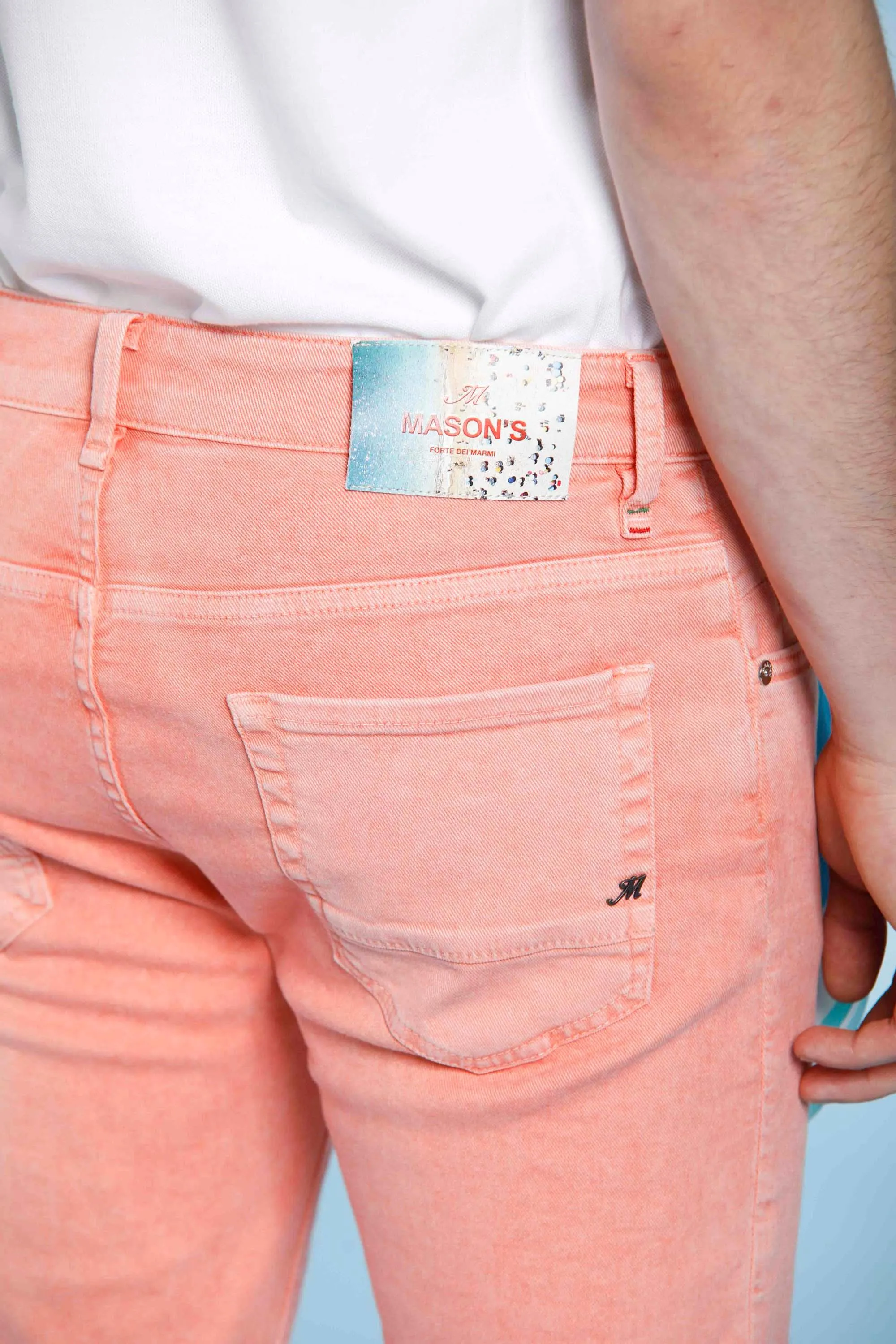 Harris man 5-pocket pants in bull denim techno stretch slim sold by Mason's product image thumbnail 4