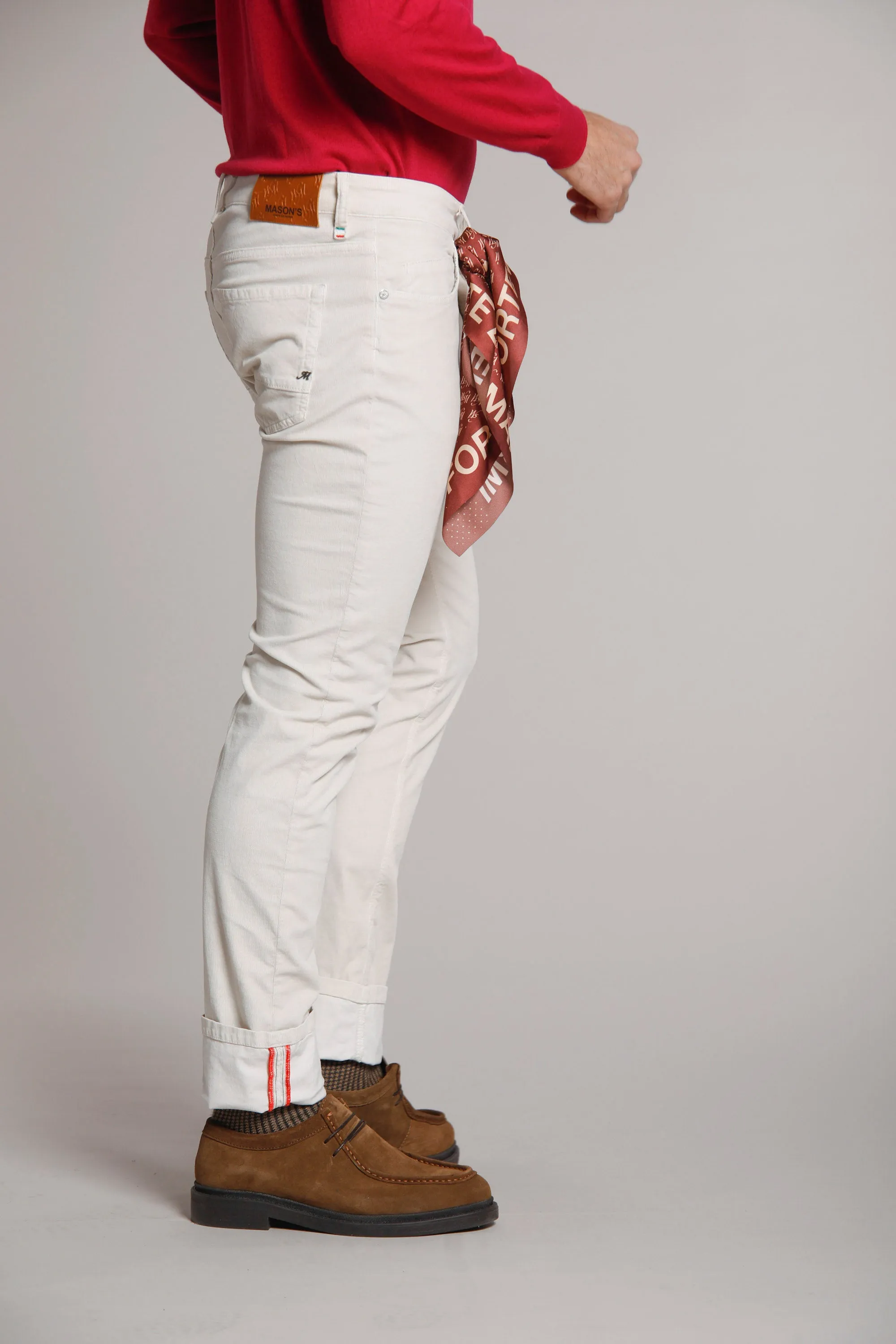 Harris 5 Pockets man pant in 1000 striped velvet slim sold by Mason's product image thumbnail 2