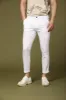 Osaka Style men's chino pants in stretch cotton with 3D resca pattern carrot fit sold by Mason's