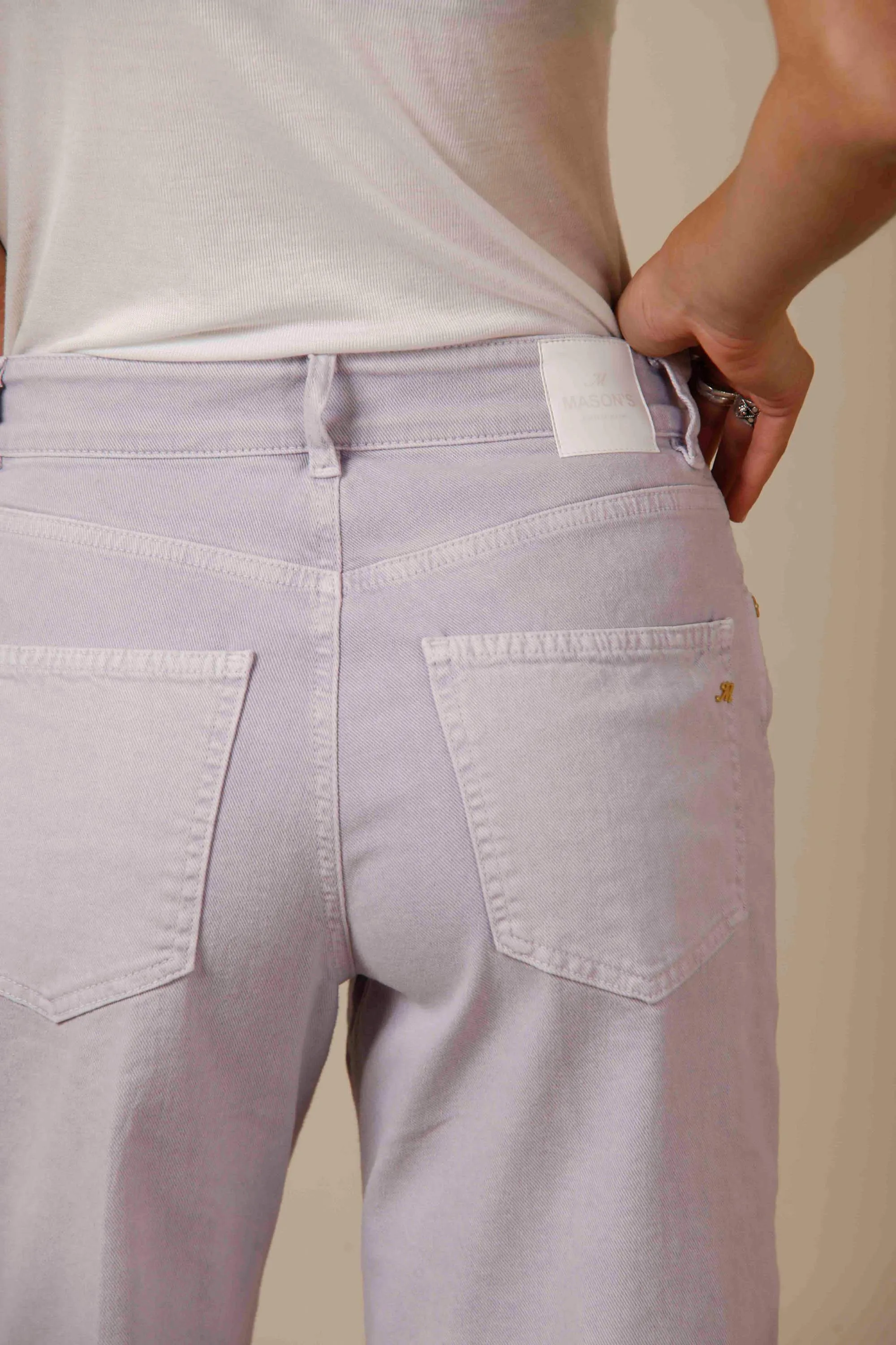 Samantha woman 5-pocket in bull denim cropped sold by Mason's product image thumbnail 5