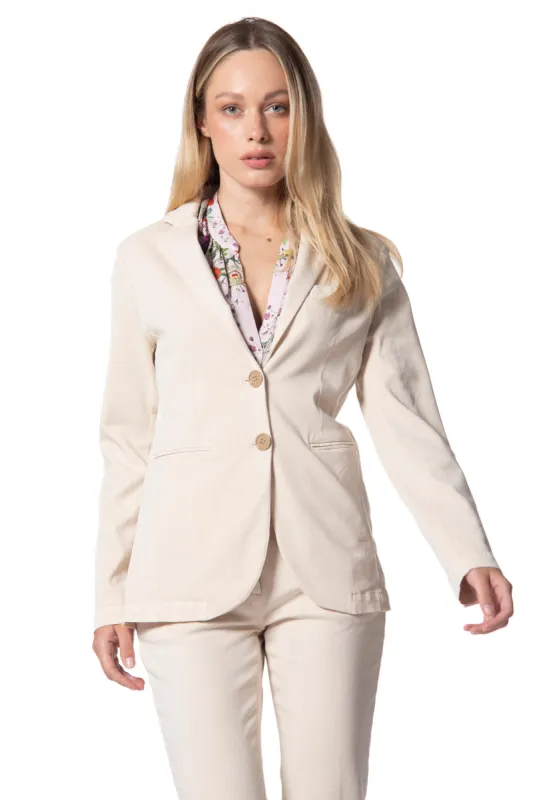 Helena woman blazer in cotton and tencel sold by Mason's