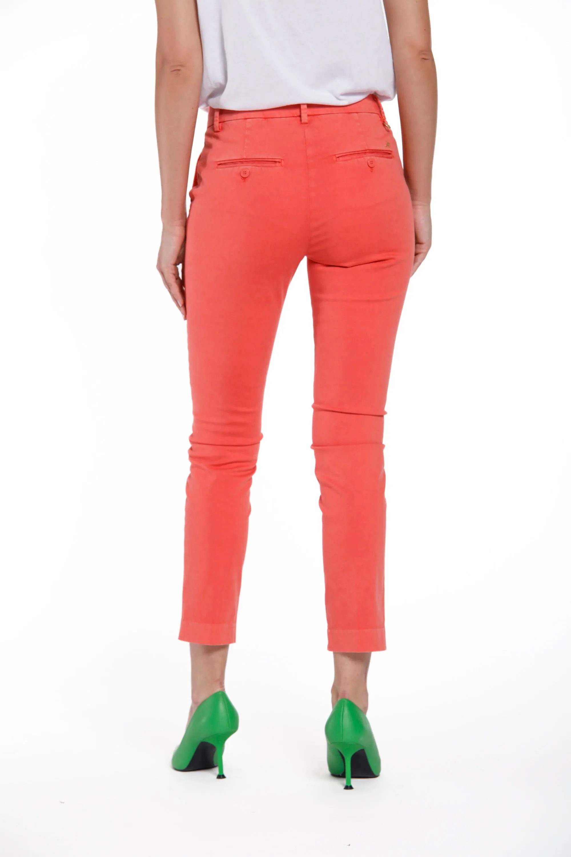 New York Slim woman chino pants in stretch satin icon washes slim sold by Mason's product image thumbnail 4