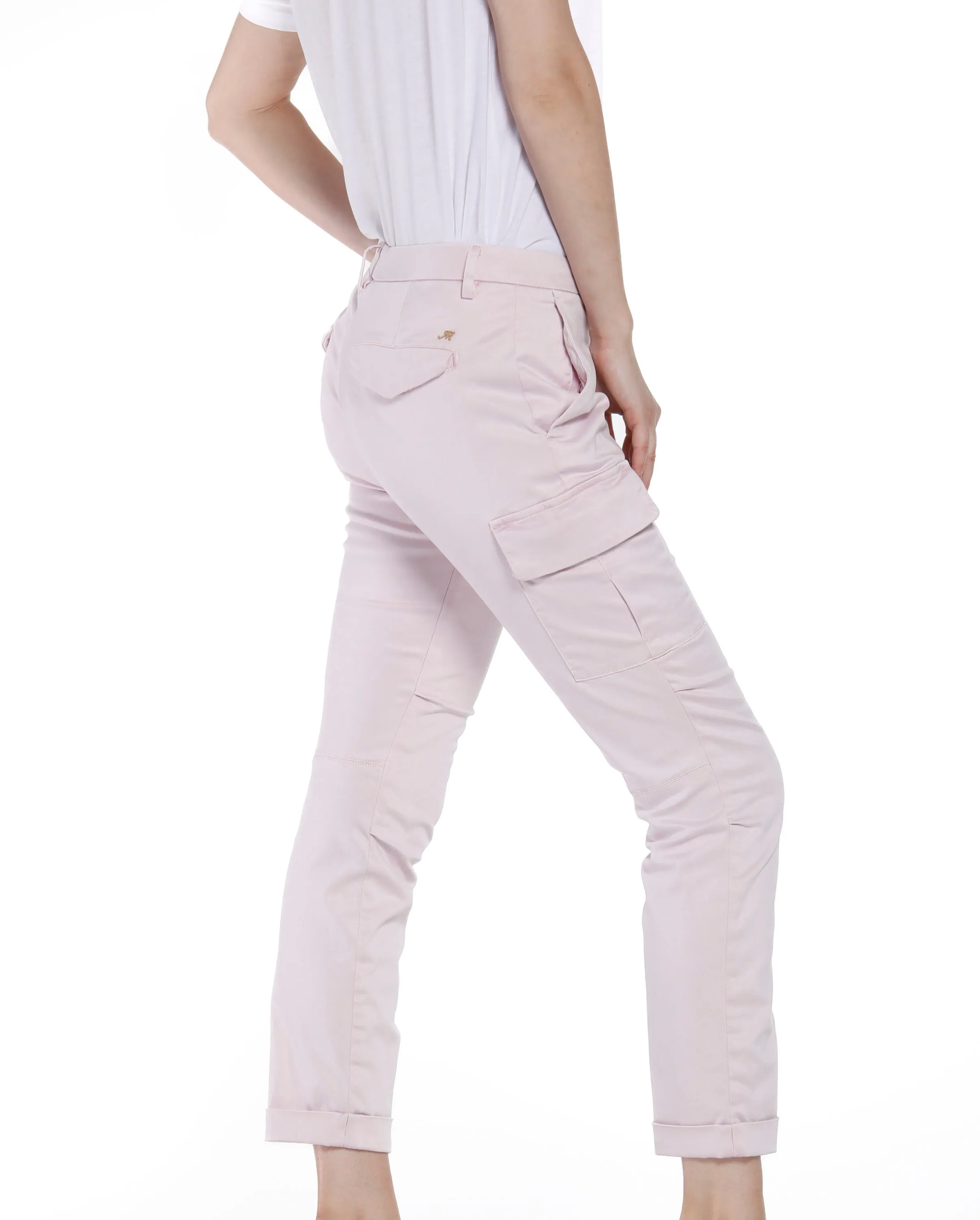 Chile City woman cargo pants in stretch satin icon washes curvy sold by Mason's product image thumbnail 4