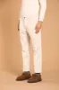 Osaka 1 Pinces men's chino pants in cotton stretch carrot fit sold by Mason's