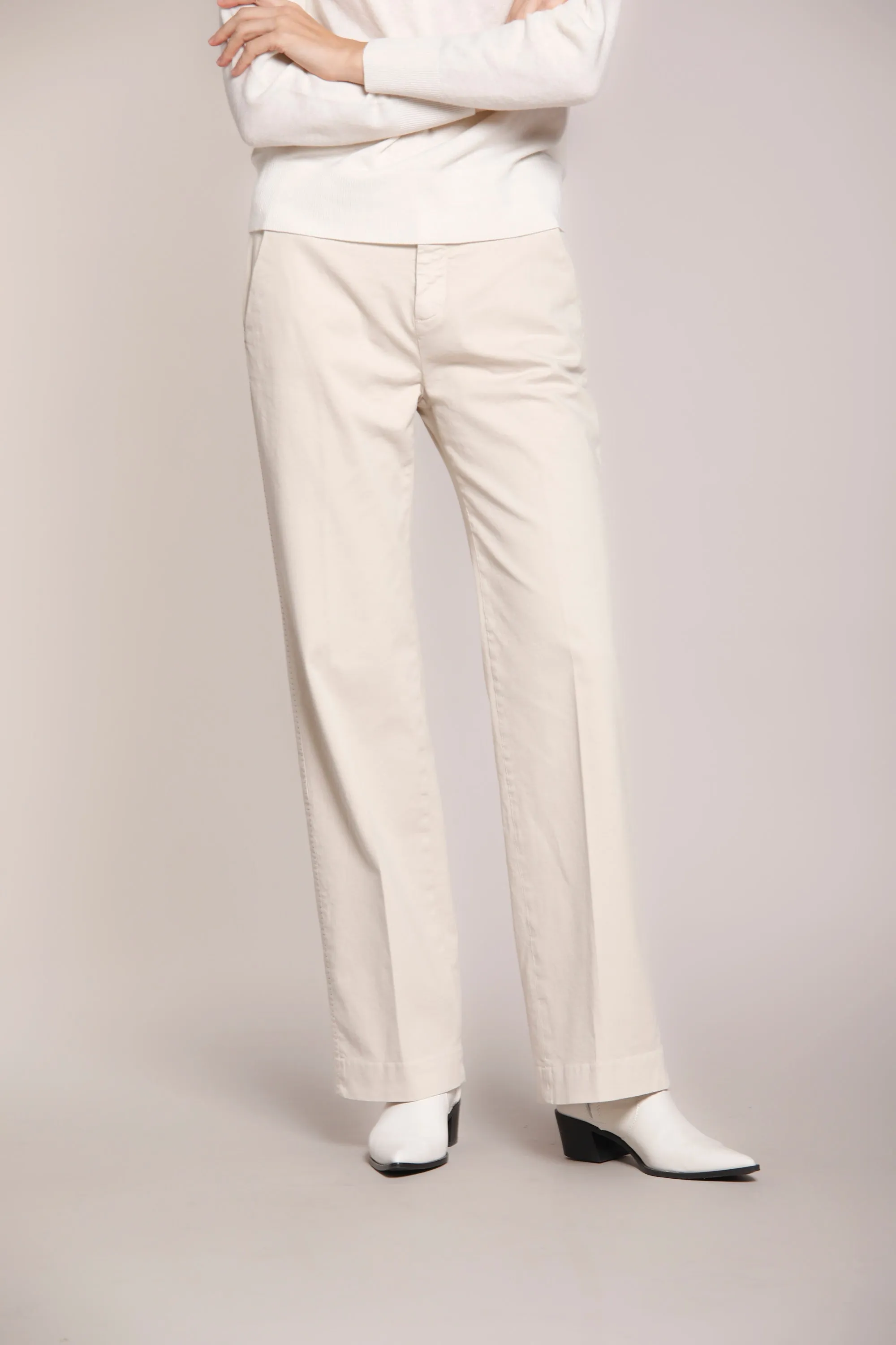New York Straight woman satin chino pants sold by Mason's