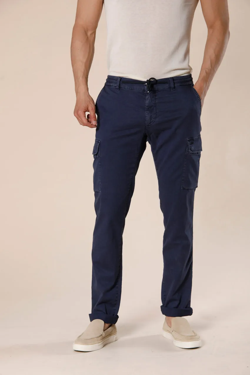 Chile Jogger men's cargo pants in tencel and cotton extra slim sold by Mason's
