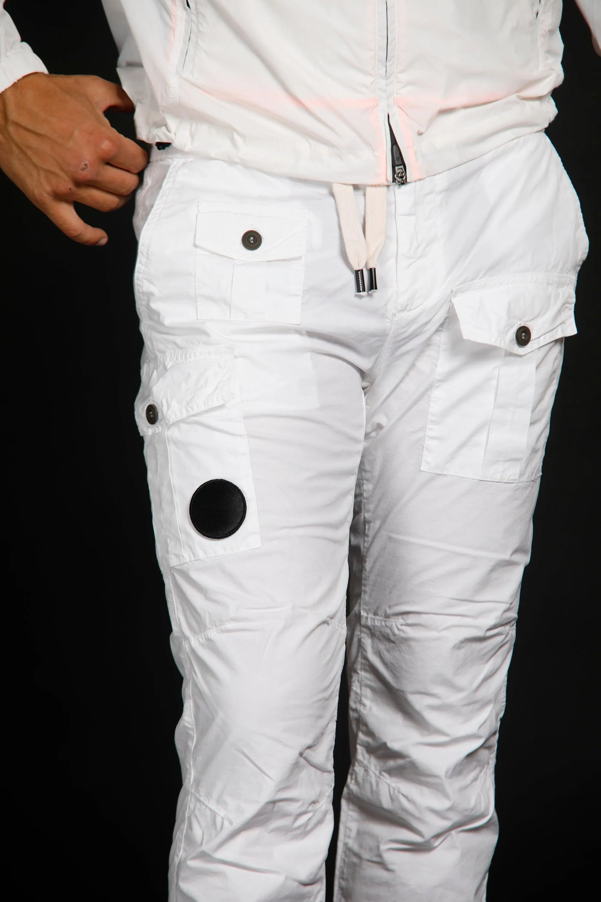 George man cargo pants in tencel and cotton Logo edition carrot fit sold by Mason's product image thumbnail 3