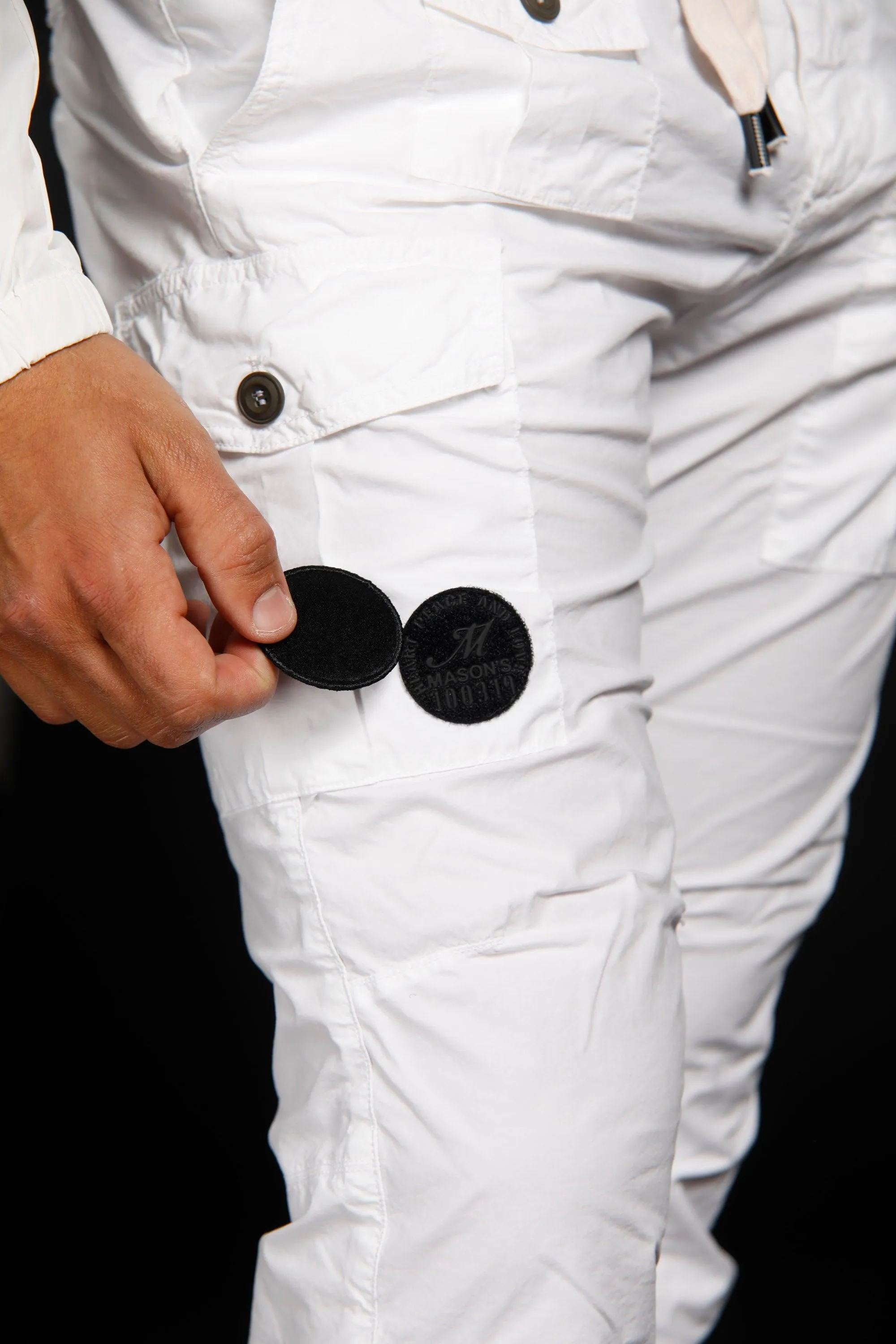 George man cargo pants in tencel and cotton Logo edition carrot fit sold by Mason's product image thumbnail 4