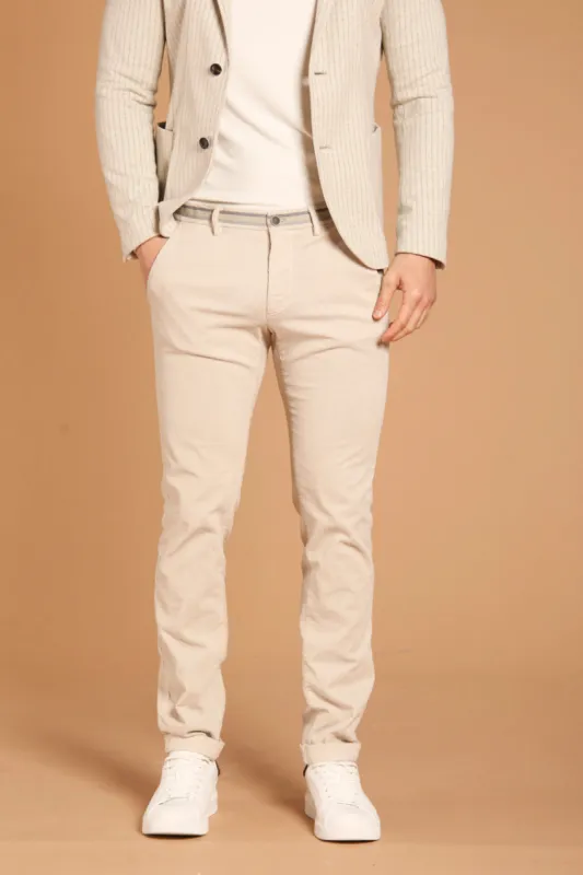 Torino Winter men's chino pants in velvet 1000 striped  slim fit  sold by Mason's