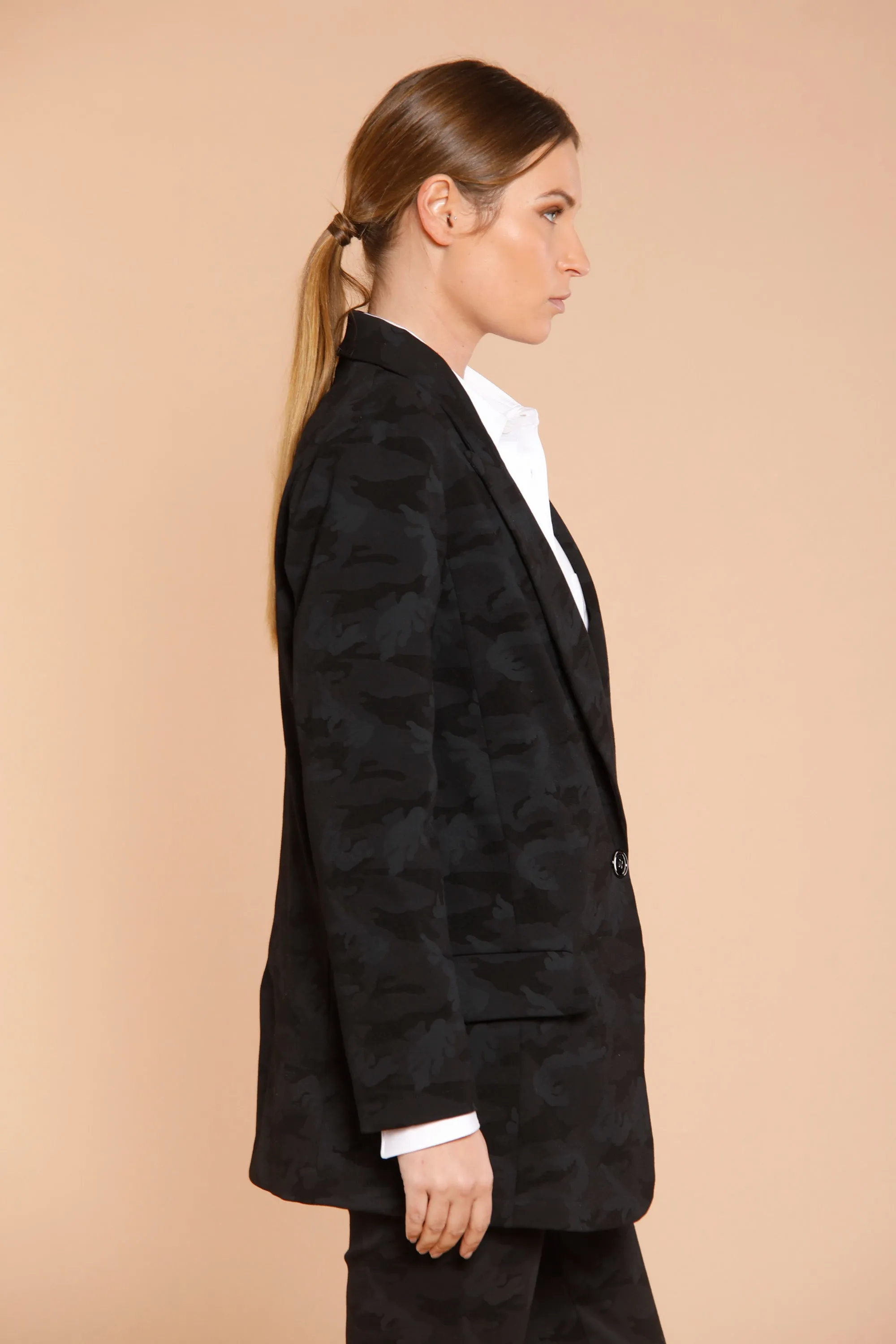 Letizia woman blazer in jersey with camouflage pattern sold by Mason's product image thumbnail 4