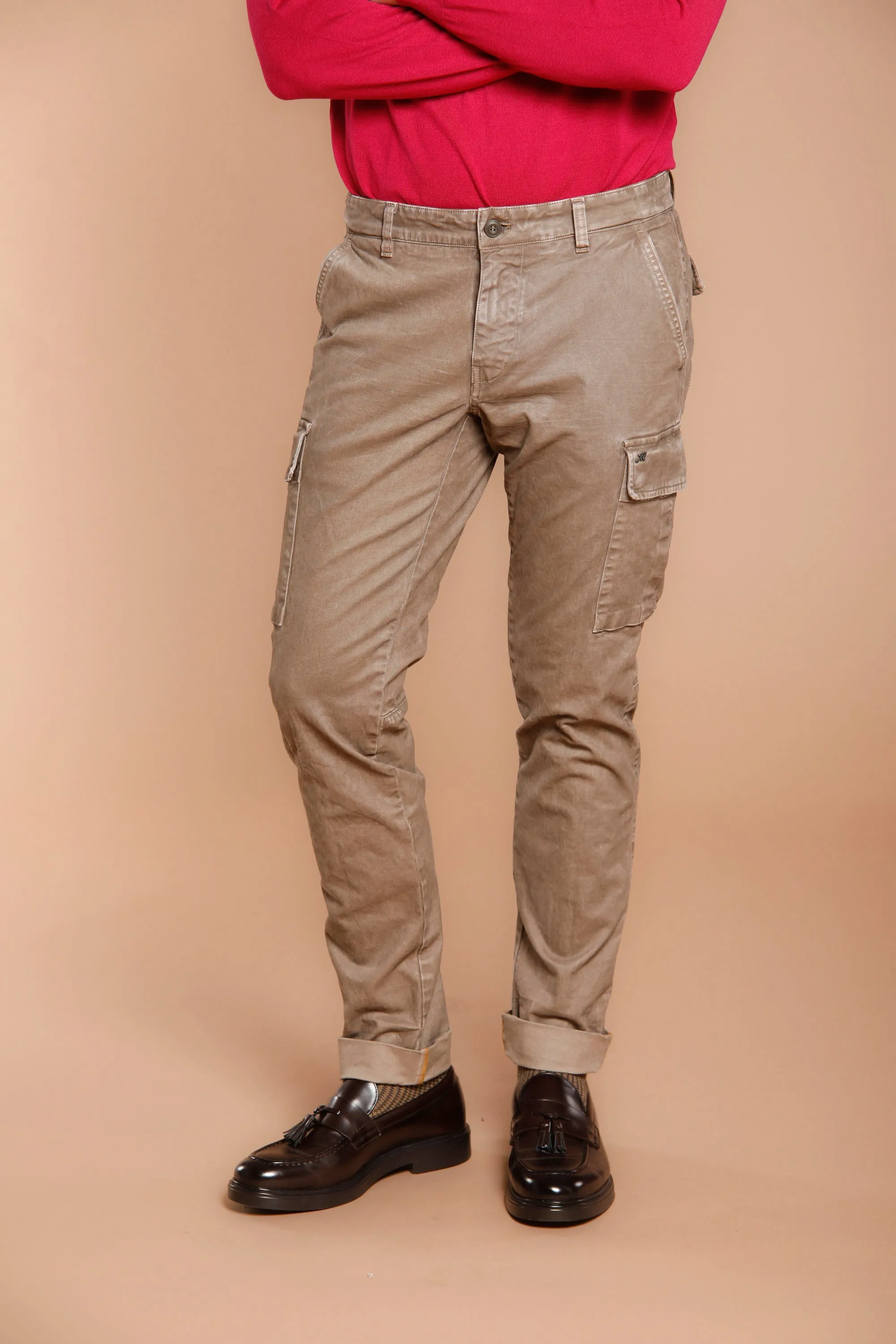 Chile man cargo pant in gabardine extra slim ① sold by Mason's